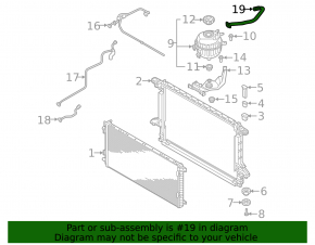 Cooling system pipe for Audi E-Tron 19-23