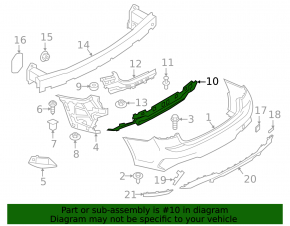 Rear bumper bracket, center, BMW 3 G20 20-22 M340i, M-Sport, broken mount