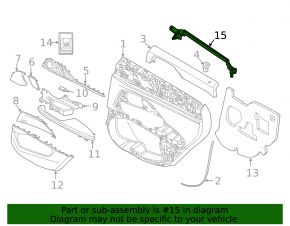 Inner glass seal for rear right door BMW i4 22-26