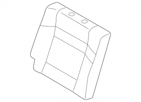Rear seat cover 2nd row upper part BMW i3 14-18 combined gray, cloth, blue stitching, 2 parts