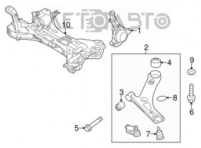 Ball joint front arm Hyundai Elantra UD 11-16
