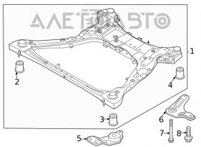 Front subframe burr, front right, Kia K5 21-26