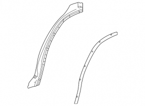 Lexus LX 22-26 inner rear right door trim with seal