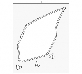 Toyota Prius 30 10-15 Front Right Door Seal