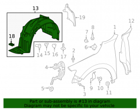 Front right mudguard Honda Insight 19-22