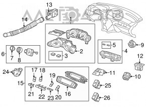 Instrument cluster Acura MDX 07-13 usa