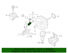 Audi Q7 4L 10-15 brake booster sensor for radar