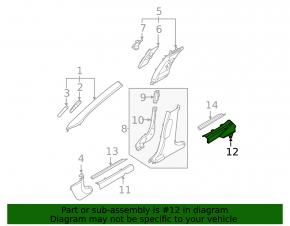 Kia EV6 22-24 black inner rear left door sill plate