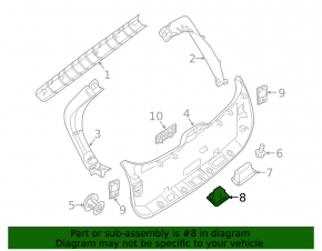 Inner trunk release button for Infiniti JX35 QX60 13-20