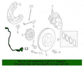 ABS sensor wire front left Mercedes W213 E 17-23
