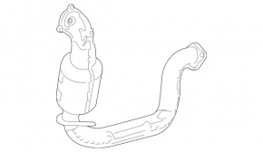 Mercedes A-class V177 19-22 M260 exhaust pipe with catalytic converter