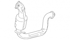 Mercedes A-class V177 19-22 M260 exhaust pipe with catalytic converter