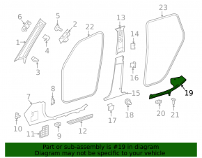 Door sill trim rear right Mercedes GLC 16-22 beige