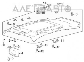 Headlining Ford Escape MK3 13-14 pre-rest, gray, for panoramic, for cleaning