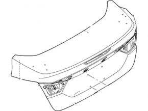 Boot lid Ford Focus mk3 11-14 prerest 4d