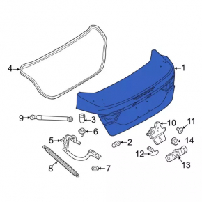 Boot lid Ford Focus mk3 11-14 prerest 4d