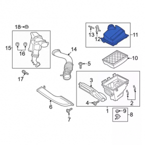 Air filter housing Ford Fusion mk5 13-14 1.6T