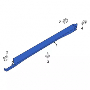 Left threshold Ford Mustang Mach-E 21-23 structure