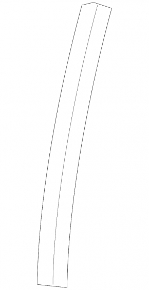 Rear left door glass guide Chevrolet Cruze 16-