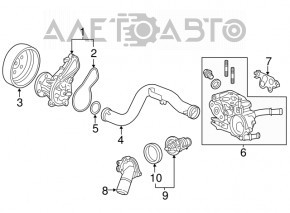 Water pump Acura ILX 13-15