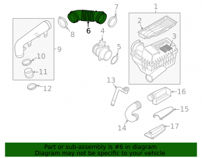 Air duct for filter VW CC 08-17