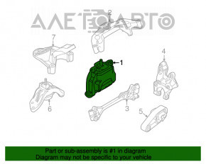 Engine mount right Mini Cooper Clubman R55 07-14 1.6 turbo