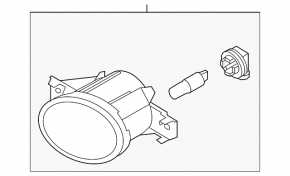Left fog light for Nissan Sentra 13-19
