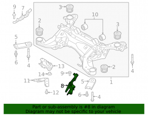 Rear subframe bracket left Volvo XC60 20-23