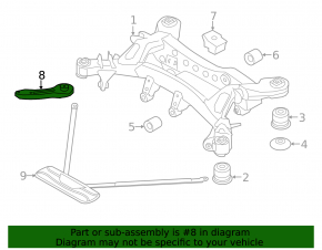 Rear subframe burr right BMW 4 F32/36 14-20 AWD Coupe, Gran Coupe