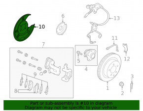 Brake Disc Cover Rear Right Nissan Rogue 21-24