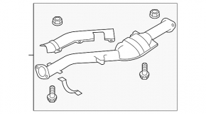 Intake pipe with catalytic converter Subaru Impreza WRX GH 08-14 2.5T