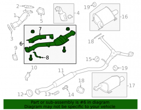 Intake pipe with catalytic converter Subaru Impreza WRX GH 08-14 2.5T