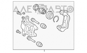 Rear right caliper assembly for Toyota Sienna 11-16