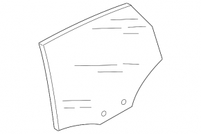Glass of the rear left door Audi A6 C7 12-18