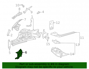 Front right side member nose bracket LS500 LS500h 18-24