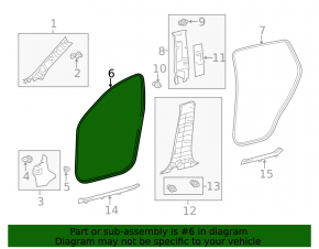 Front left door seal Toyota Rav4 19 - torn