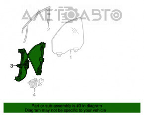 Front right window regulator with motor for Chrysler 200 15-17