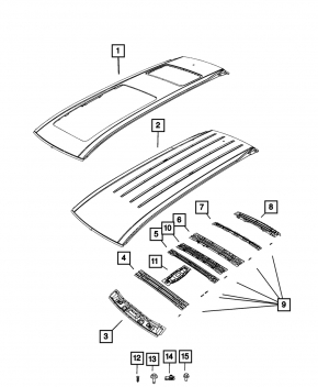 Monitor bracket, overhead passenger display Chrysler Pacifica 18-20