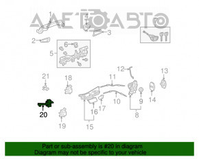 Front left door stop Lexus RX350 RX450h 10-15