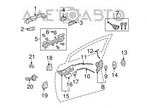 Front left door stop Lexus RX350 RX450h 10-15
