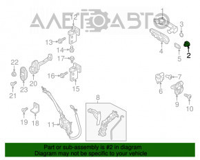 Plug outer handle front left Fiat 500X 16-18 chrome