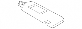 Left visor Lexus GS300 GS430 06-07 beige, without hook, dry-cleanable