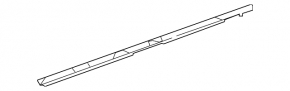 Door-glass molding, central front left, Toyota Prius 50 16-22