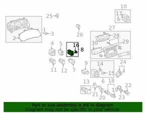 Lexus IS200 IS300 99-05 headlight adjustment button
