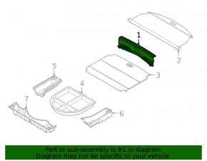 Kia Niro 19-22 EV trunk opening trim black