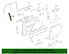 Rear left side door trim for Mercedes X164 GL W164 ML