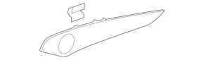 Door trim panel (card) for the front left Mercedes GLC 16-22, linden wood, with backlight, with speaker grille, scratches