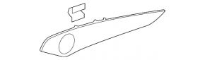 Door trim panel (card) for the front left Mercedes GLC 16-22, linden wood, with backlight, with speaker grille, scratches