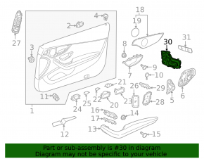 Front left memory seat control for Mercedes GLC 20-22