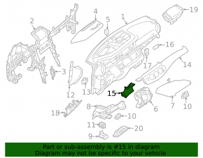 Left front panel trim for Mercedes W213 E 17-20 without projection, dark wood